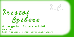 kristof czibere business card